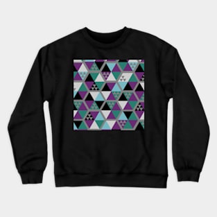 Geometric Triangle Pattern Crewneck Sweatshirt